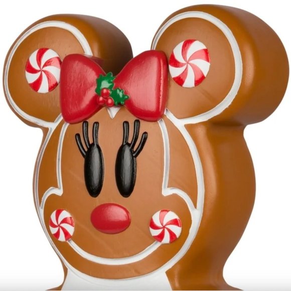 24 inch LED Lighted Gingerbread Mickey Minnie Blow Mold Outdoor Christmas Décor - Picture 9 of 10